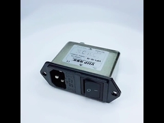 60 ~ 90dB Filtro EMI IEC AC 250V 10A Metal de baixa passagem 150K-30MHZ