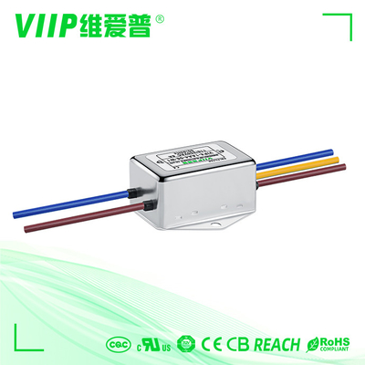Filtro dobro da compatibilidade eletrónica do IEM da fase, EMI Filter With Wire Leads de passe baixo