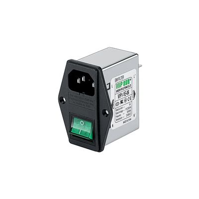 Filtro de soquete de entrada 50Ω Filtro de supressão de EMI de impedância e certificação CE, Rohs, TUV