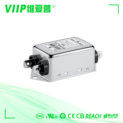 Filtro EMI AC de 110V/250V com bloco terminal e aplicações de baixa frequência