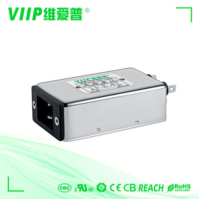 CE TUV ROHS da fase monofásica de Emi Power Line Filter 3A do soquete do IEC
